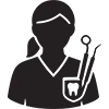 safe monitoring and professional care icon