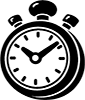 efficient treatment and time management icon